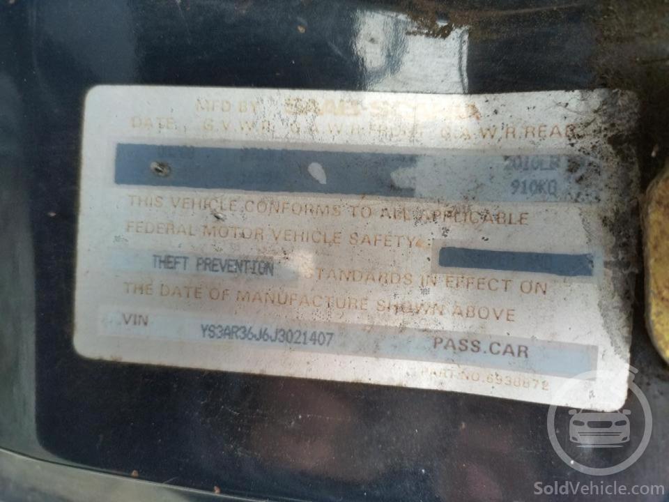 YS3AR36J6J3021407 Saab 900 1988 Blue 2.0L 4