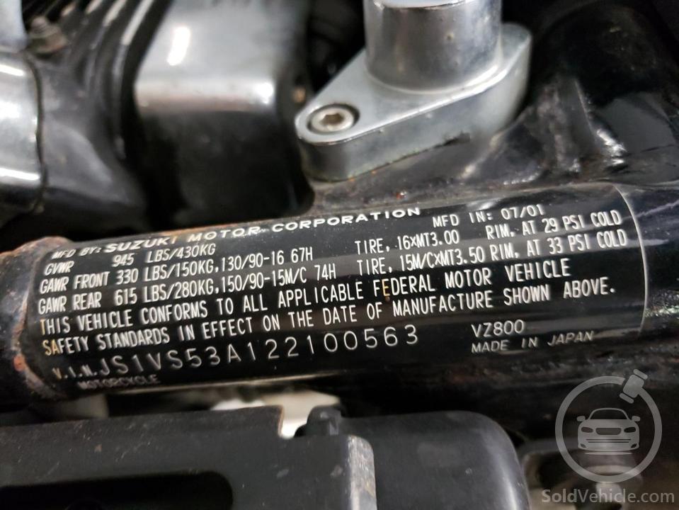 JS1VS53A122100563 Suzuki Cyc Vz/Vzr 2002 Black