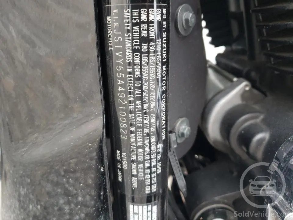 JS1VY55A492100823 Suzuki Cyc Vz/Vzr 2009 Black